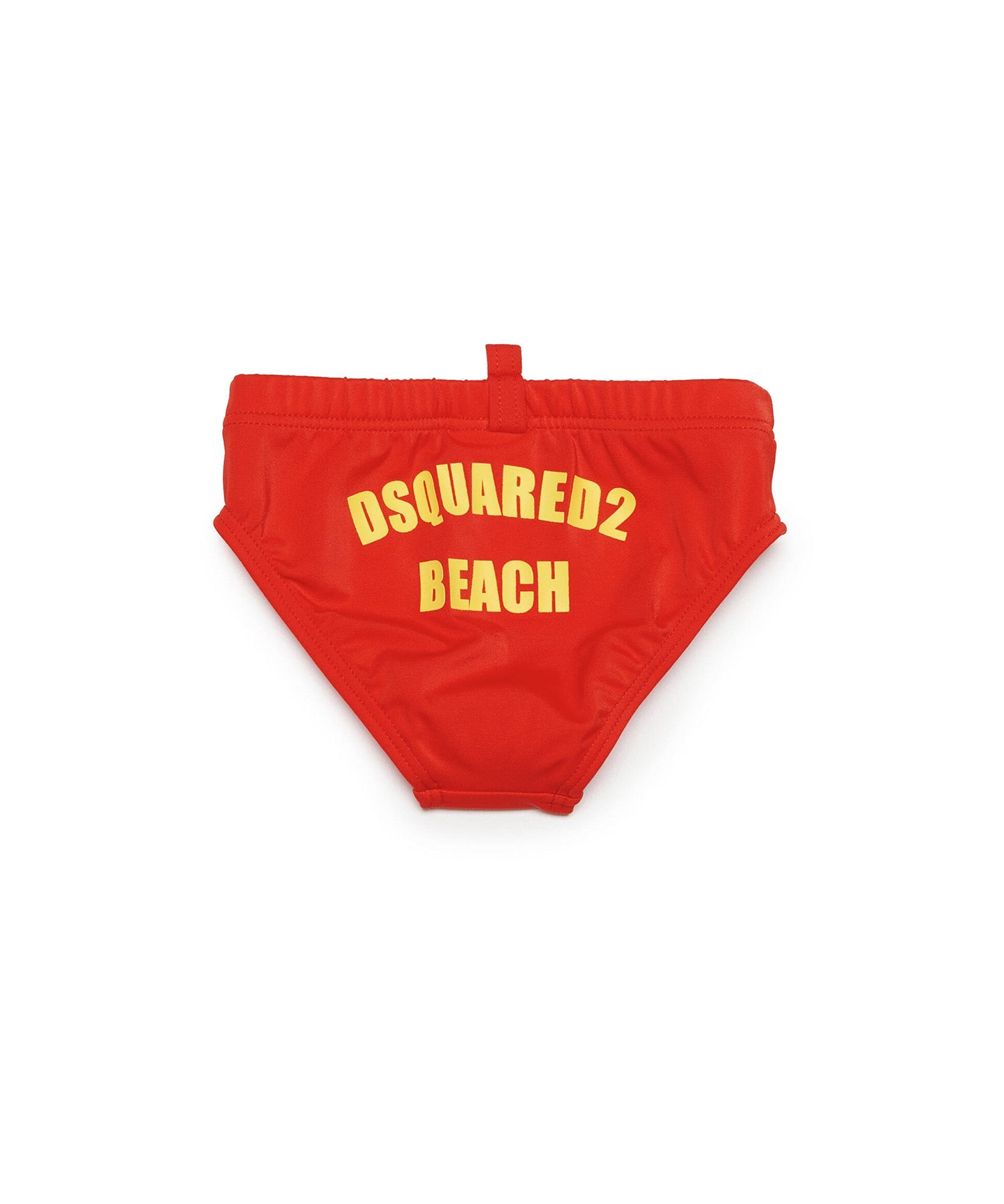 Dsquared2 Kids Costume Slip Rosso con Grafica Beach per Neonati