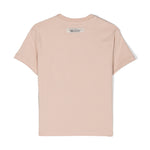 MSGM Kids T-Shirt Beige con Stampa Logo