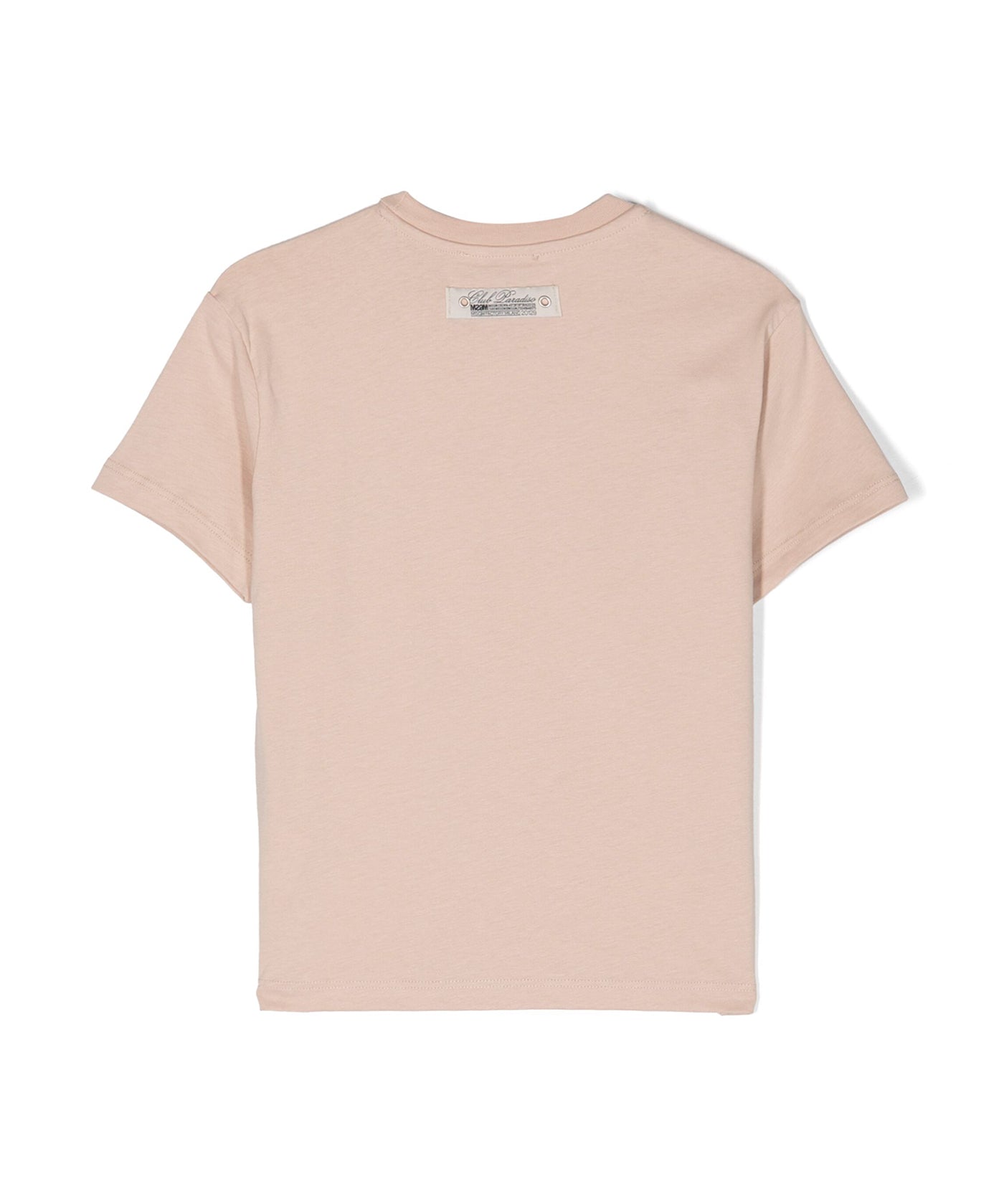 MSGM Kids T-Shirt Beige con Stampa Logo