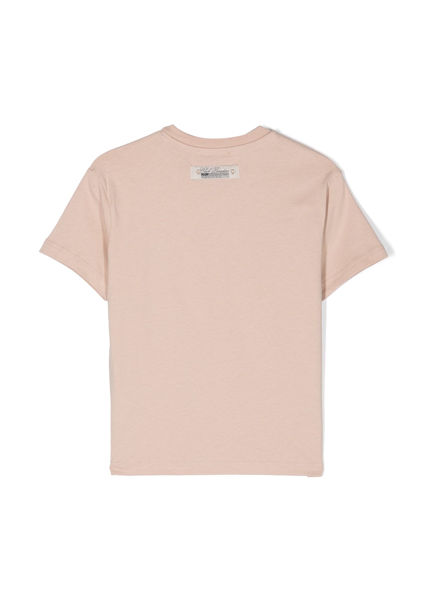 MSGM Kids T-Shirt Beige con Stampa Logo