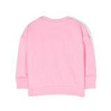 Moschino Kids Felpa Girocollo Rosa Teddy Bear per Neonate