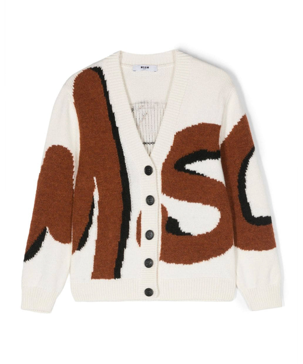 Cardigan MSGM Kids in Lana con Scollo a V