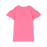 Moschino Kids Abito in Felpa Fuxia per Neonate