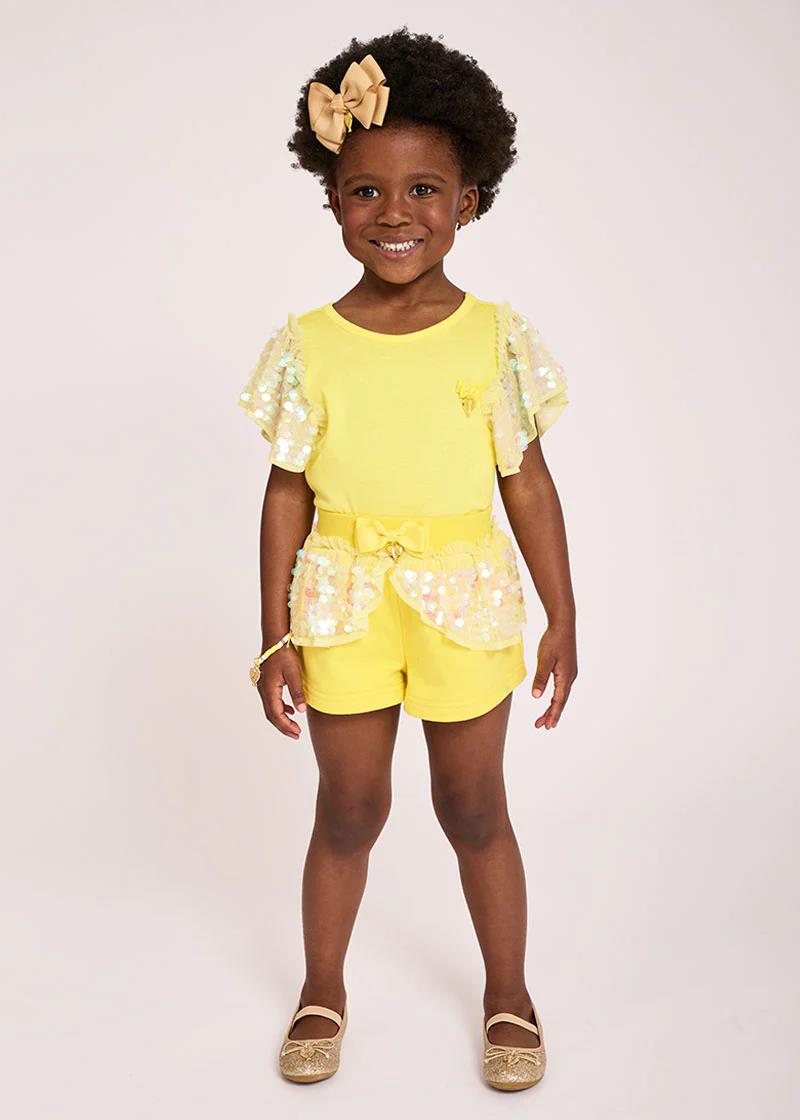 Angel's Face Girls Short Yellow