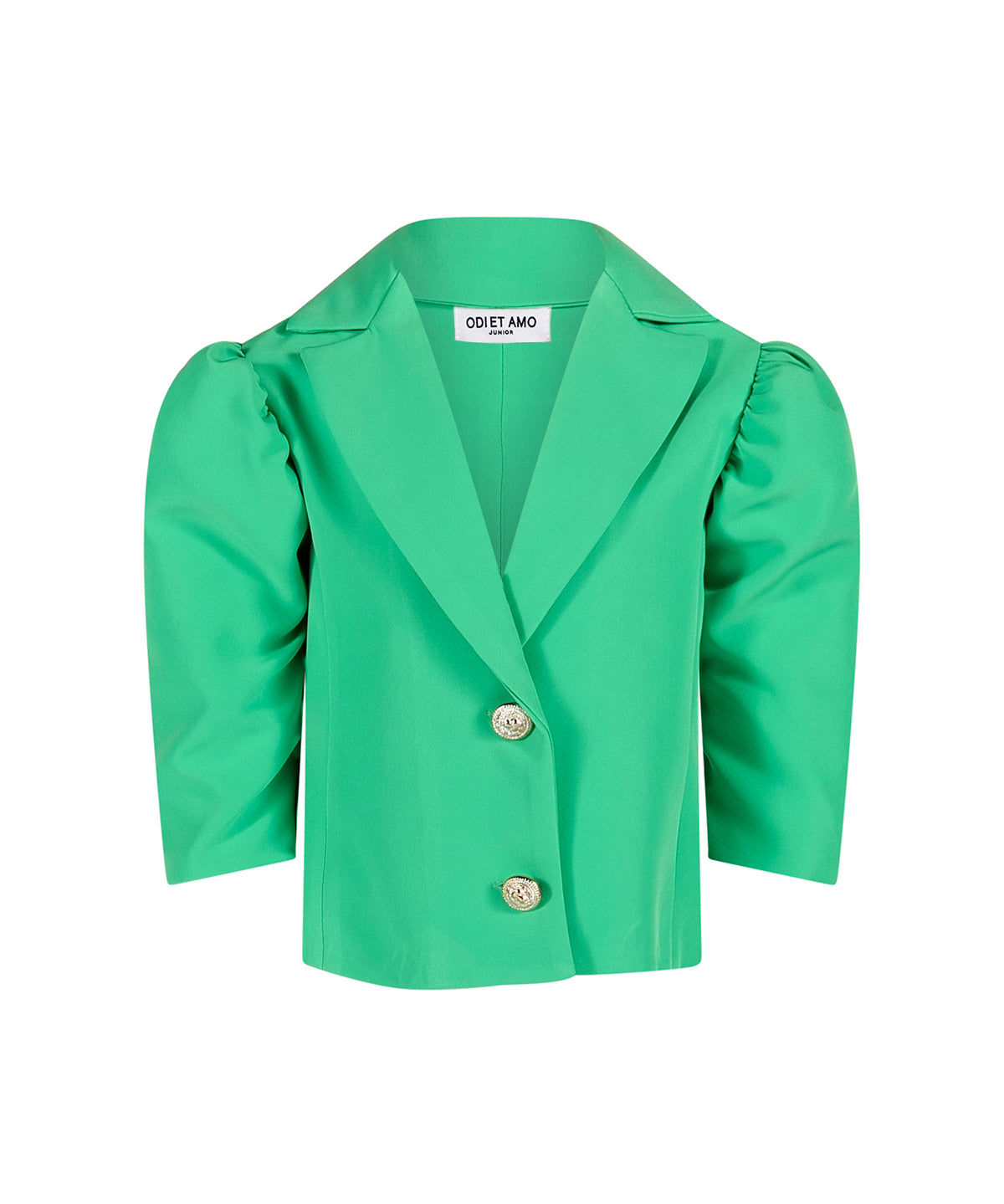Odi Et Amo Giacca Verde con Maniche Crop per Bambine
