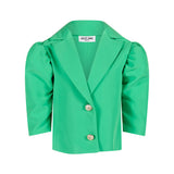 Odi Et Amo Giacca Verde con Maniche Crop per Bambine