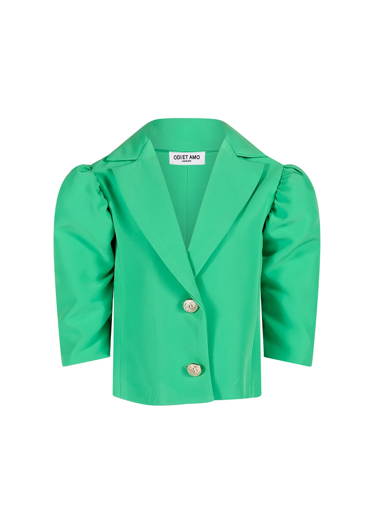 Odi Et Amo Giacca Verde con Maniche Crop per Bambine