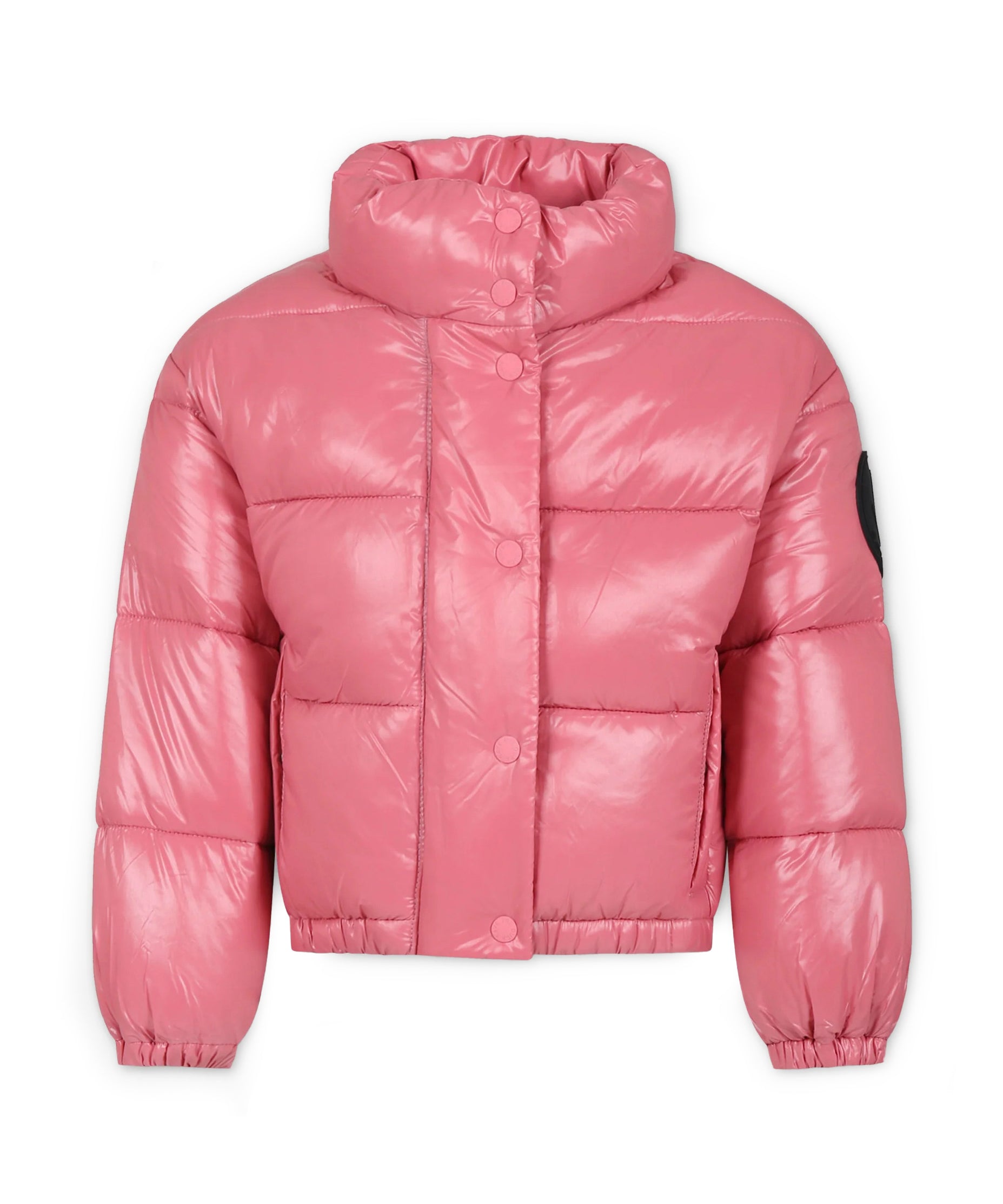 Piumino Imbottito SAVE THE DUCK per Bambine: Stile Invernale in Rosa con Collo ad Imbuto e Logo Distintivo