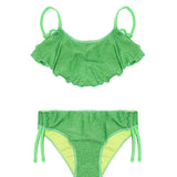Costume 4Giveness Verde Glitter 2 Pezzi Bambina