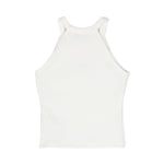 Msgm Kids Canotta Bianca a Costine con Logo