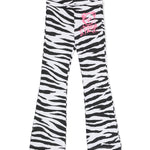 Moschino Kids Pantalone a Zampa Zebrato per Bambine