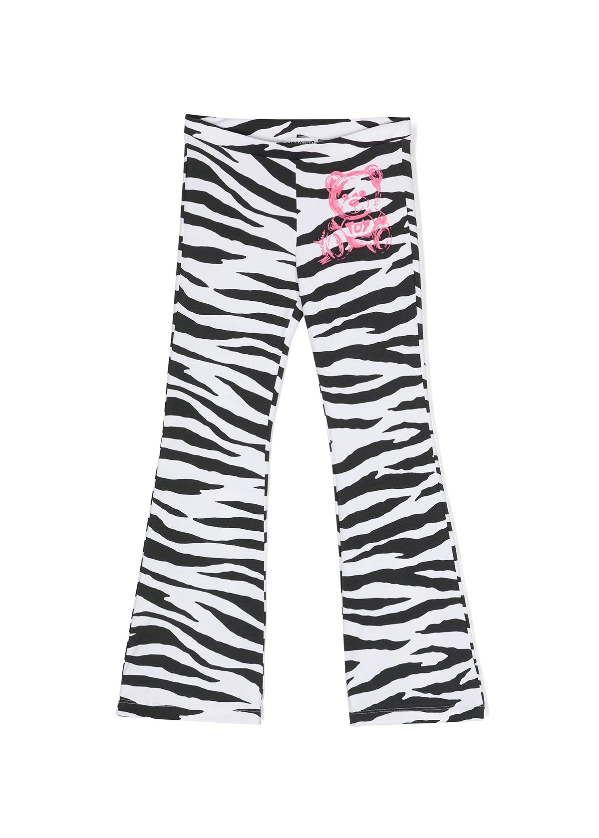 Moschino Kids Pantalone a Zampa Zebrato per Bambine