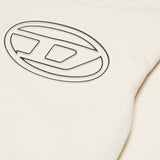 Diesel Kids Crewneck Sweatshirt Cream with Oval D Logo