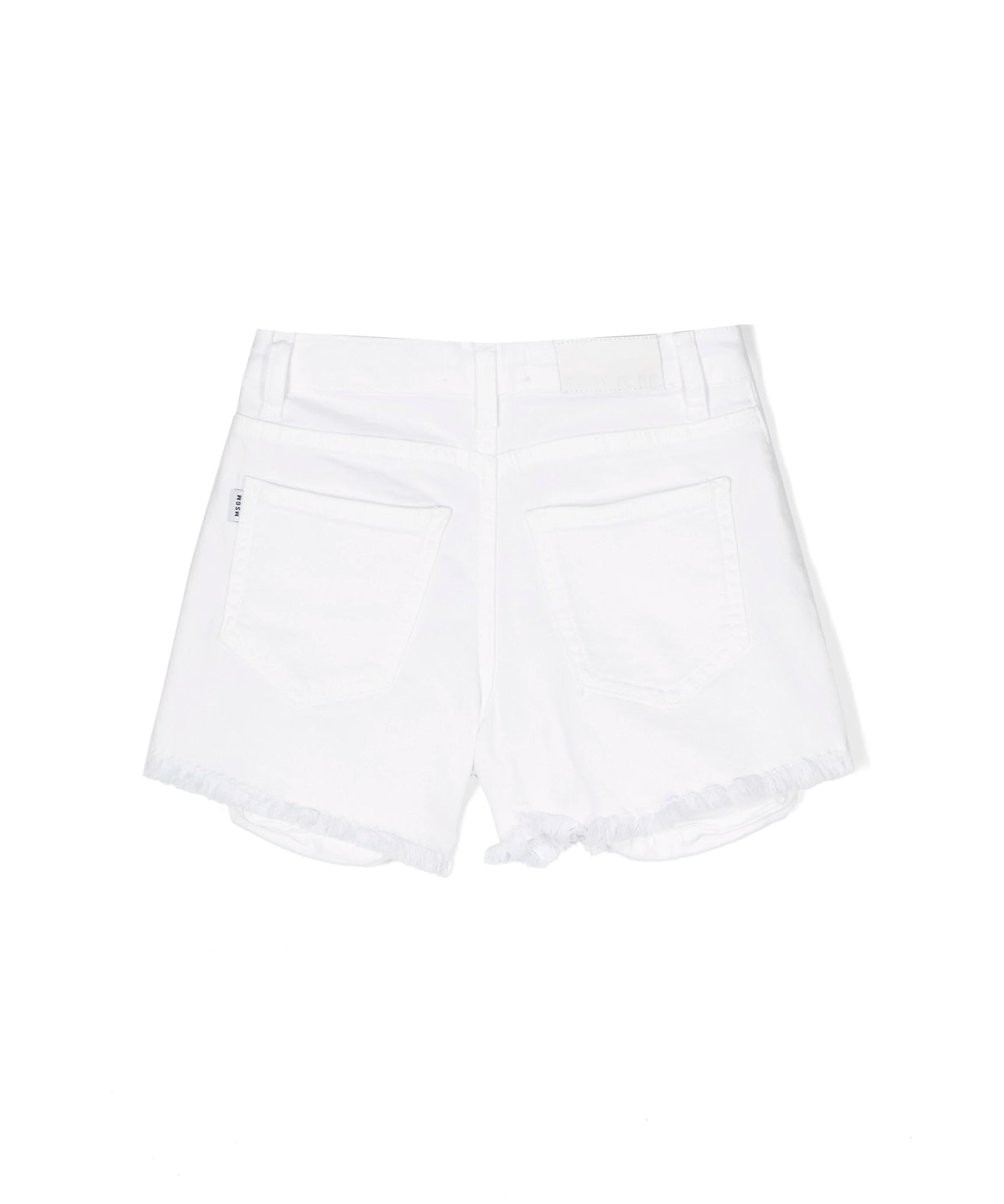 Msgm Kids Short di Jean Cargo Bianco per Bambine