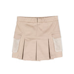 Msgm Kids Gonna Beige Plissettata con Tasconi