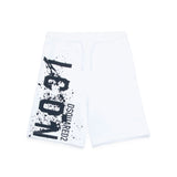Dsquared2 Kids Short Bianco con Grafica Icon Splatter per Bambini