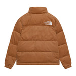 The North Face Kids Piumino Nuptse a Coste Beige - Piumino arancione bruciato con logo ricamato