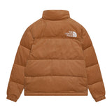 The North Face Kids Piumino Nuptse a Coste Beige - Piumino arancione bruciato con logo ricamato