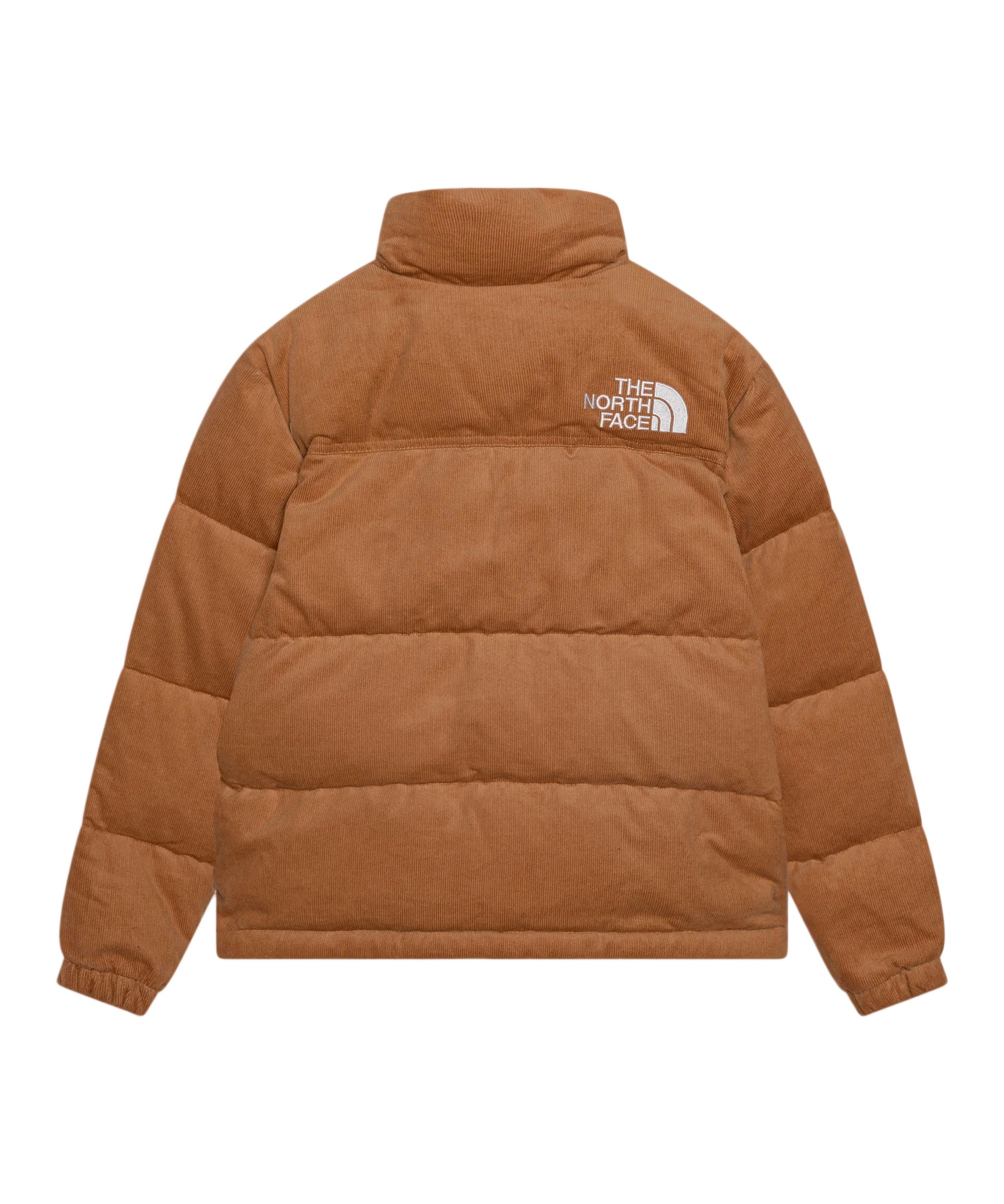 The North Face Kids Piumino Nuptse a Coste Beige - Piumino arancione bruciato con logo ricamato