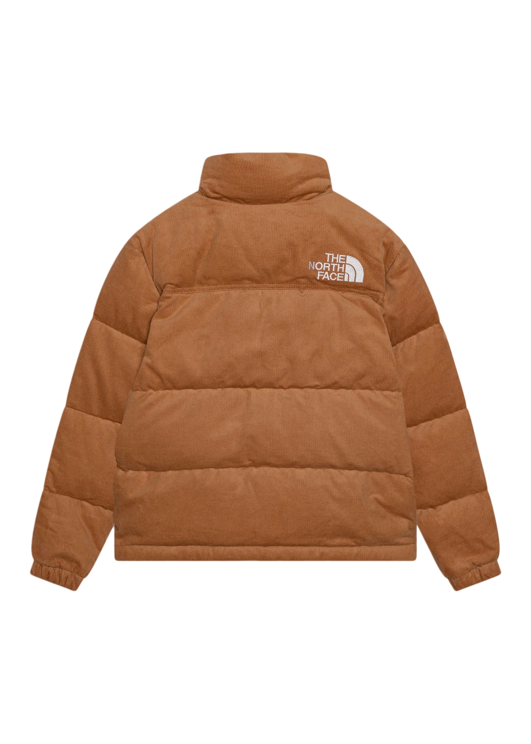 The North Face Kids Piumino Nuptse a Coste Beige - Piumino arancione bruciato con logo ricamato