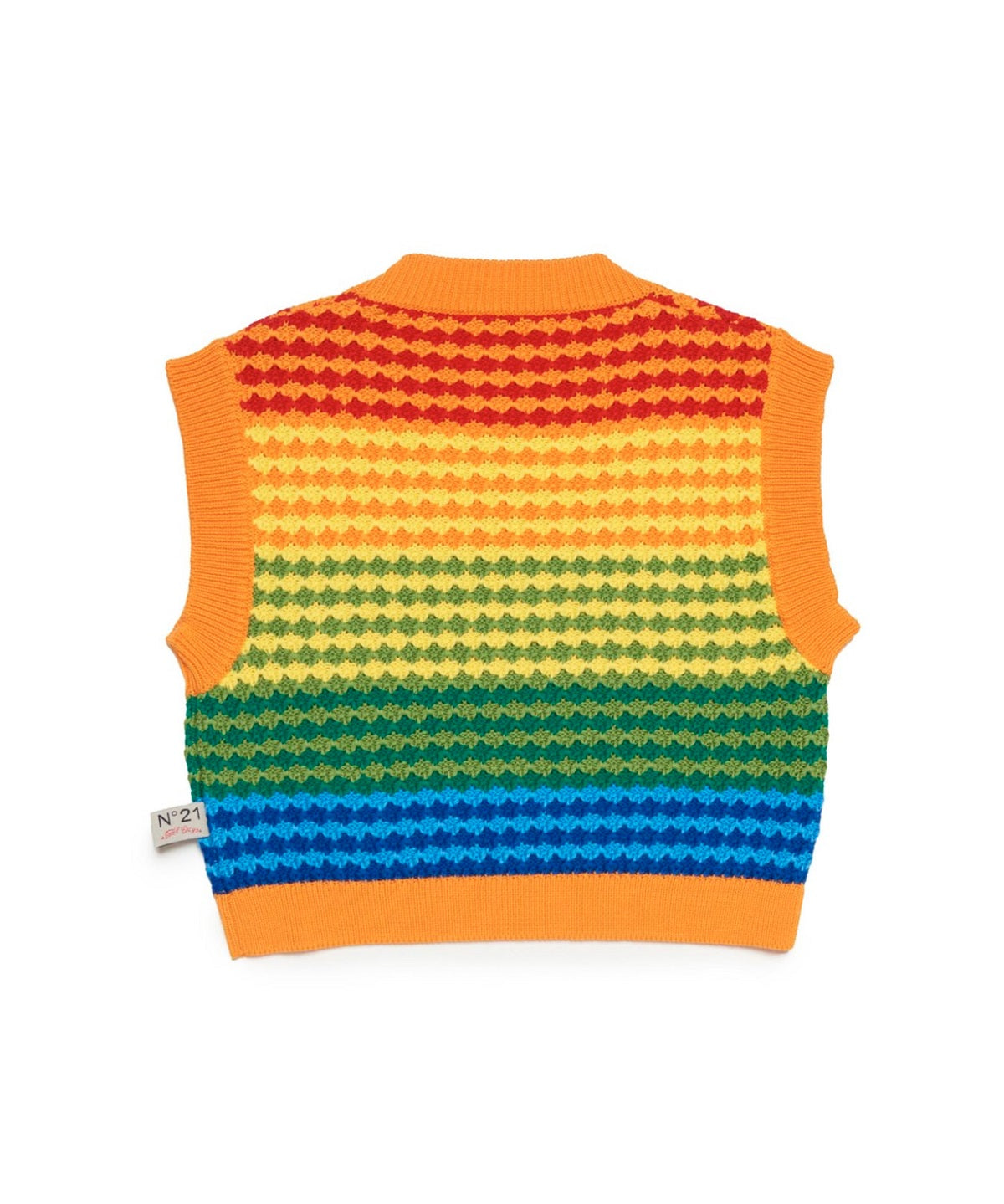 N°21 Kids Gilet Crochet Rainbow per Bambine