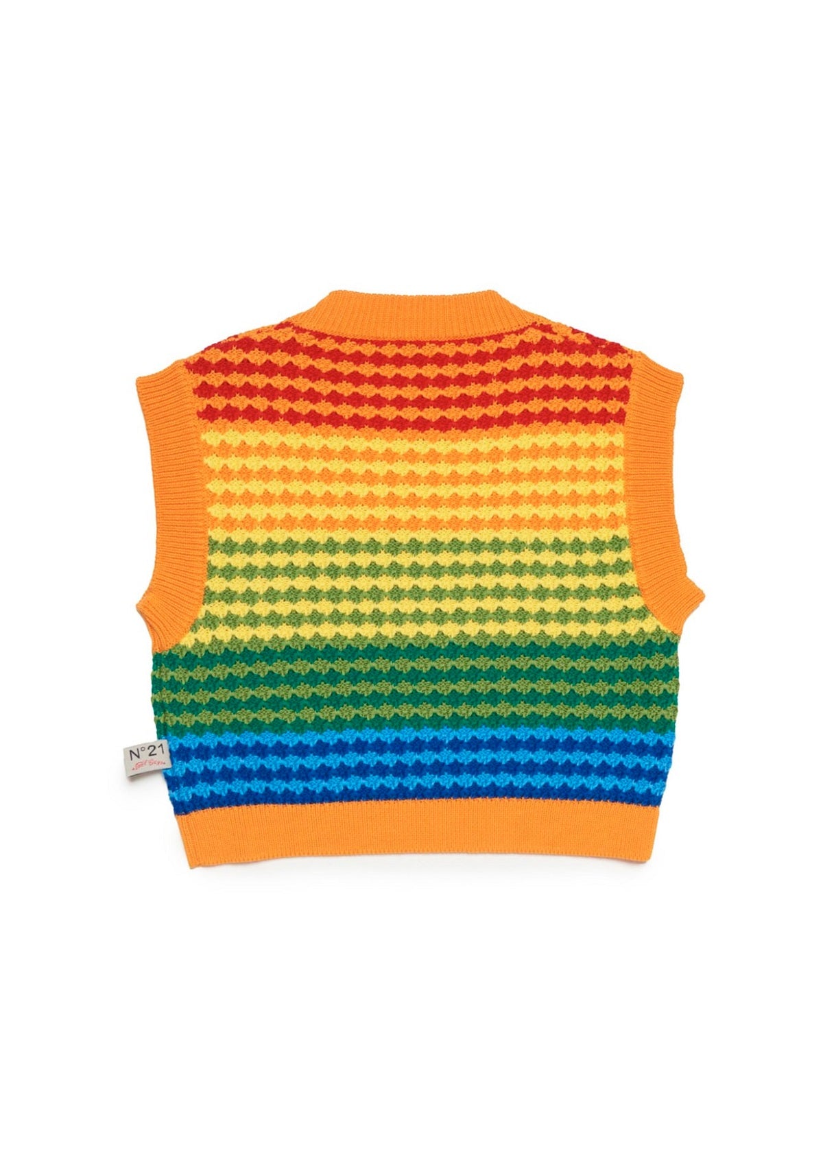 N°21 Kids Gilet Crochet Rainbow per Bambine