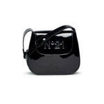 N°21 Kids Borsa a Spalla Nera con Placca Logo per Bambine