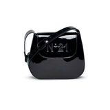 N°21 Kids Borsa a Spalla Nera con Placca Logo per Bambine