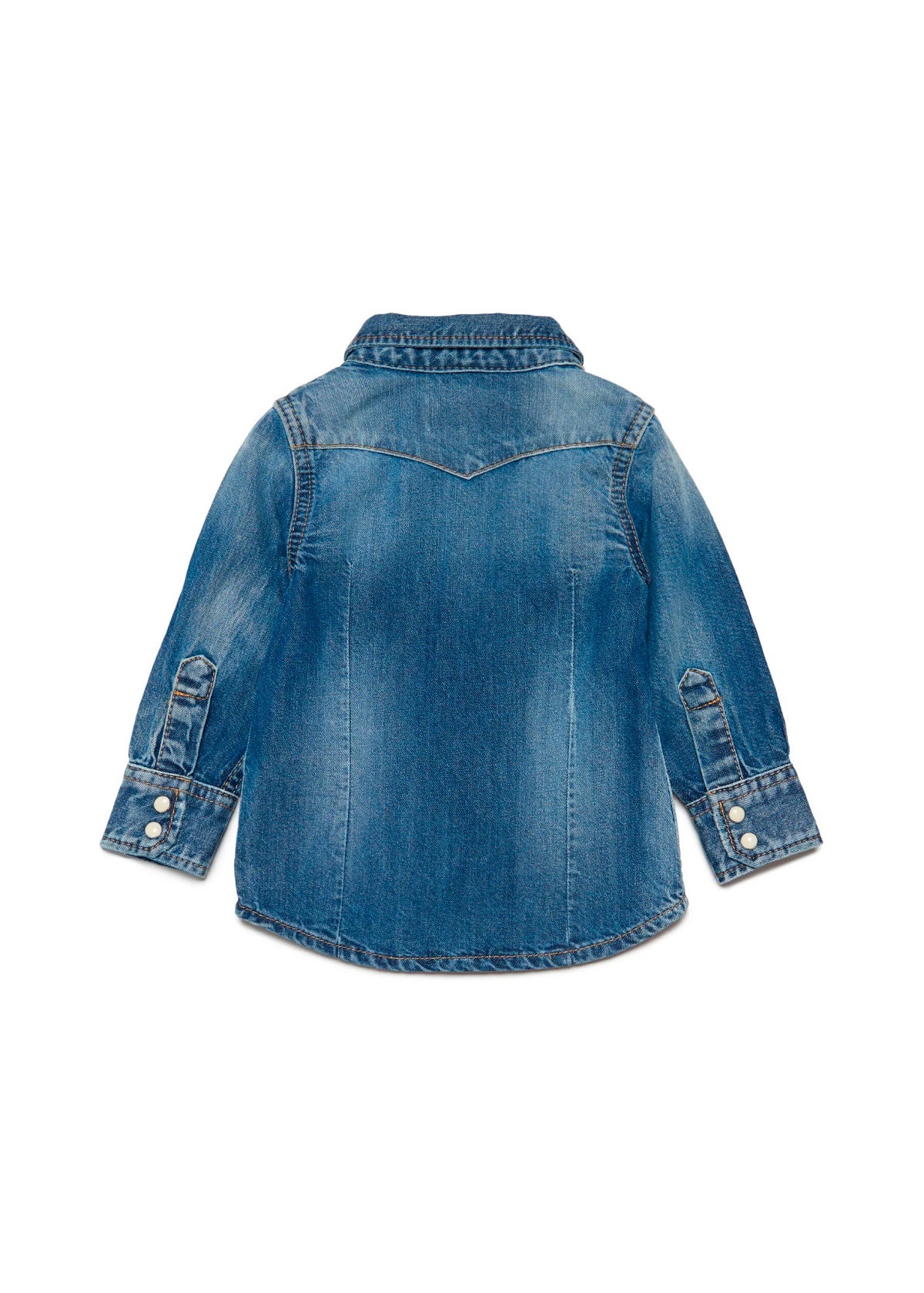 Dsquared2 Kids Camicia Di Jeans in Blu Sfumato