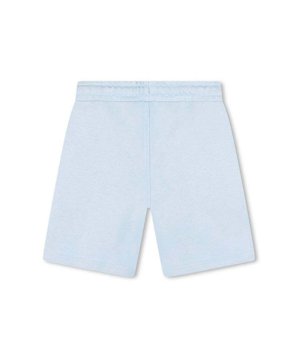Boss Kids Short Celeste con Stampa Logo per Bambini