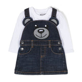 Completo Moschino con Salopette e T-shirt: Stile e Comodità per le Piccole Fashion Icon