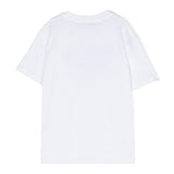 MSGM Kids T-Shirt Bianca con Stampa Logo (retro)
