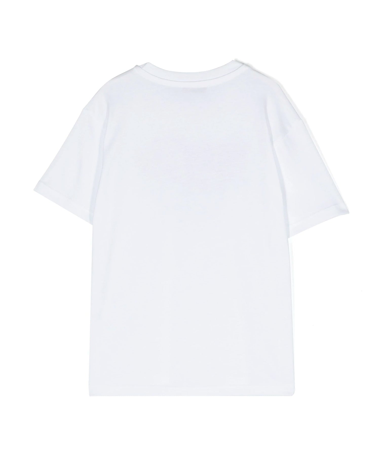 MSGM Kids T-Shirt Bianca con Stampa Logo (retro)