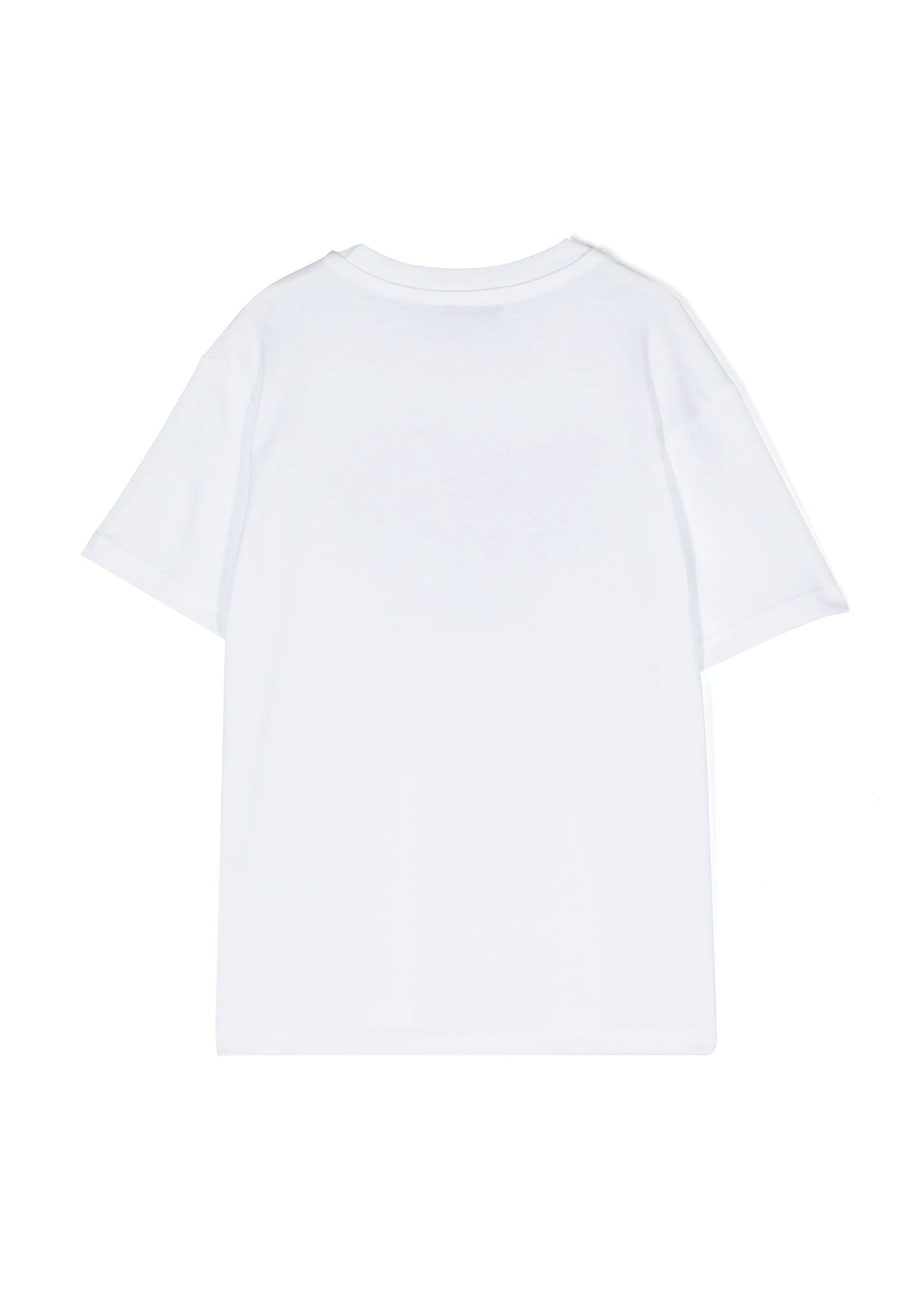 MSGM Kids T-Shirt Bianca con Stampa Logo (retro)