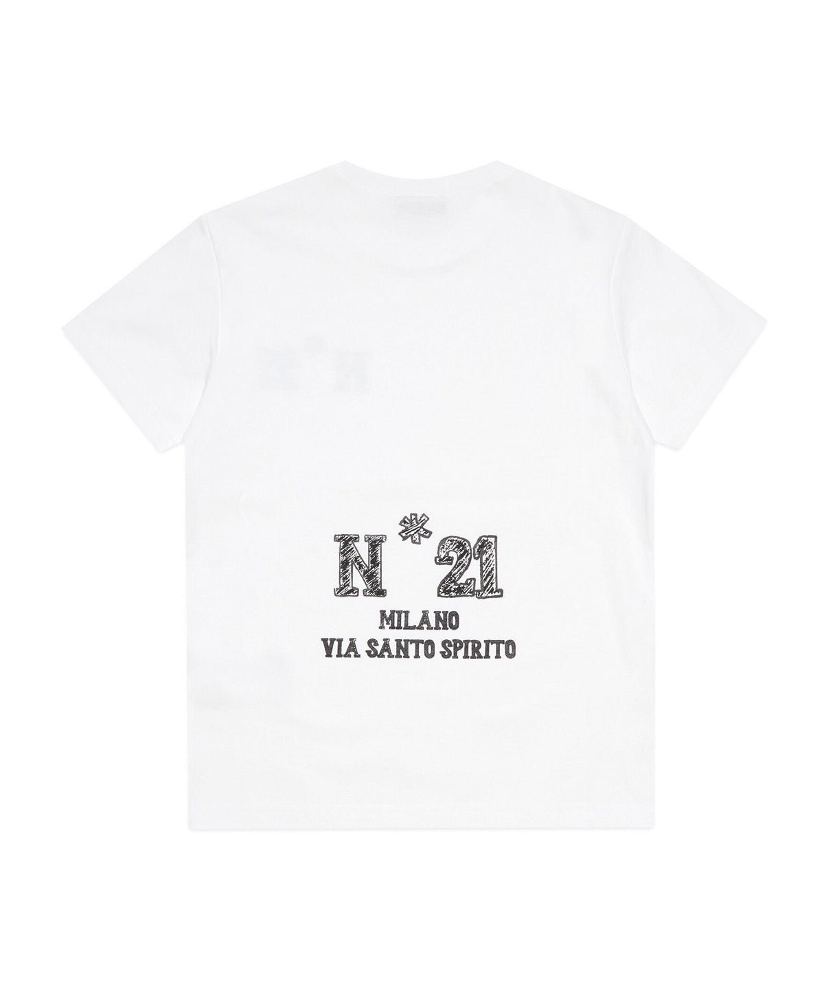 N°21 Kids T-shirt Bianca con Logo N°21 Milano