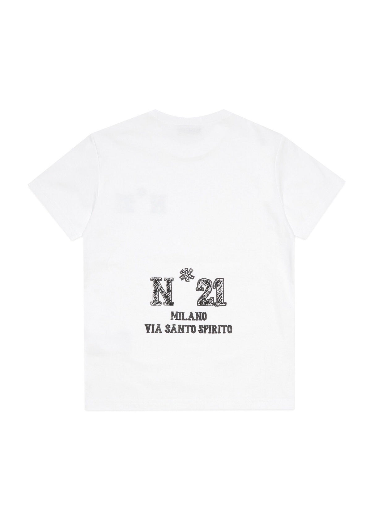 N°21 Kids T-shirt Bianca con Logo N°21 Milano