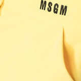 Msgm Kids Short Giallo con Ruches per Bambine