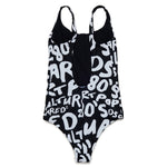 Dsquared2 Kids Costume Intero Nero All-over Sprouse per Bambine