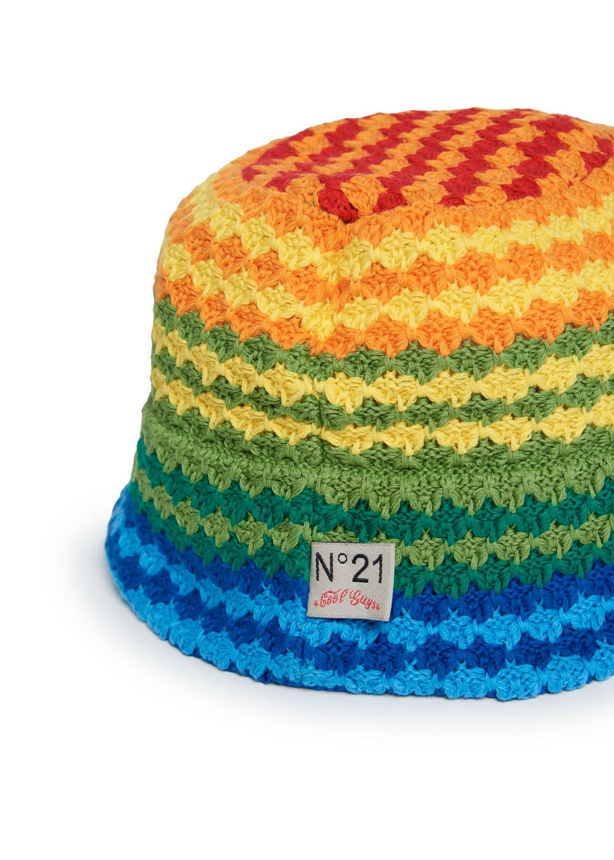 N°21 Kids Bucket Crochet Rainbow per Bambine