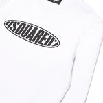 Dsquared2 Kids Felpa Girocollo Bianca con Logo Surf