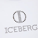 Iceberg Kids T-Shirt Bianca con Applicazioni per Bambine