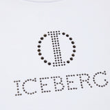 Iceberg Kids T-Shirt Bianca con Applicazioni per Bambine