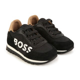 Boss Kids Logo Sneakers for Babies Black