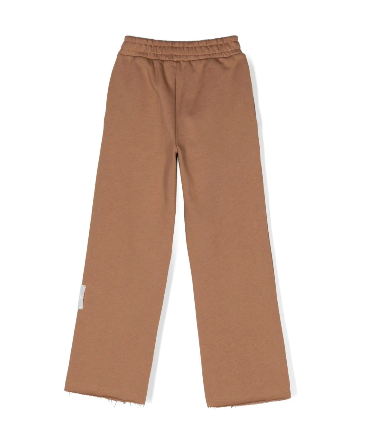Eleganza e comfort: Pantaloni in Felpa a Fondo Ampio con Logo MSGM Kids - Biscotto