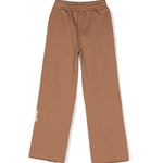 Eleganza e comfort: Pantaloni in Felpa a Fondo Ampio con Logo MSGM Kids - Biscotto