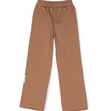 Eleganza e comfort: Pantaloni in Felpa a Fondo Ampio con Logo MSGM Kids - Biscotto