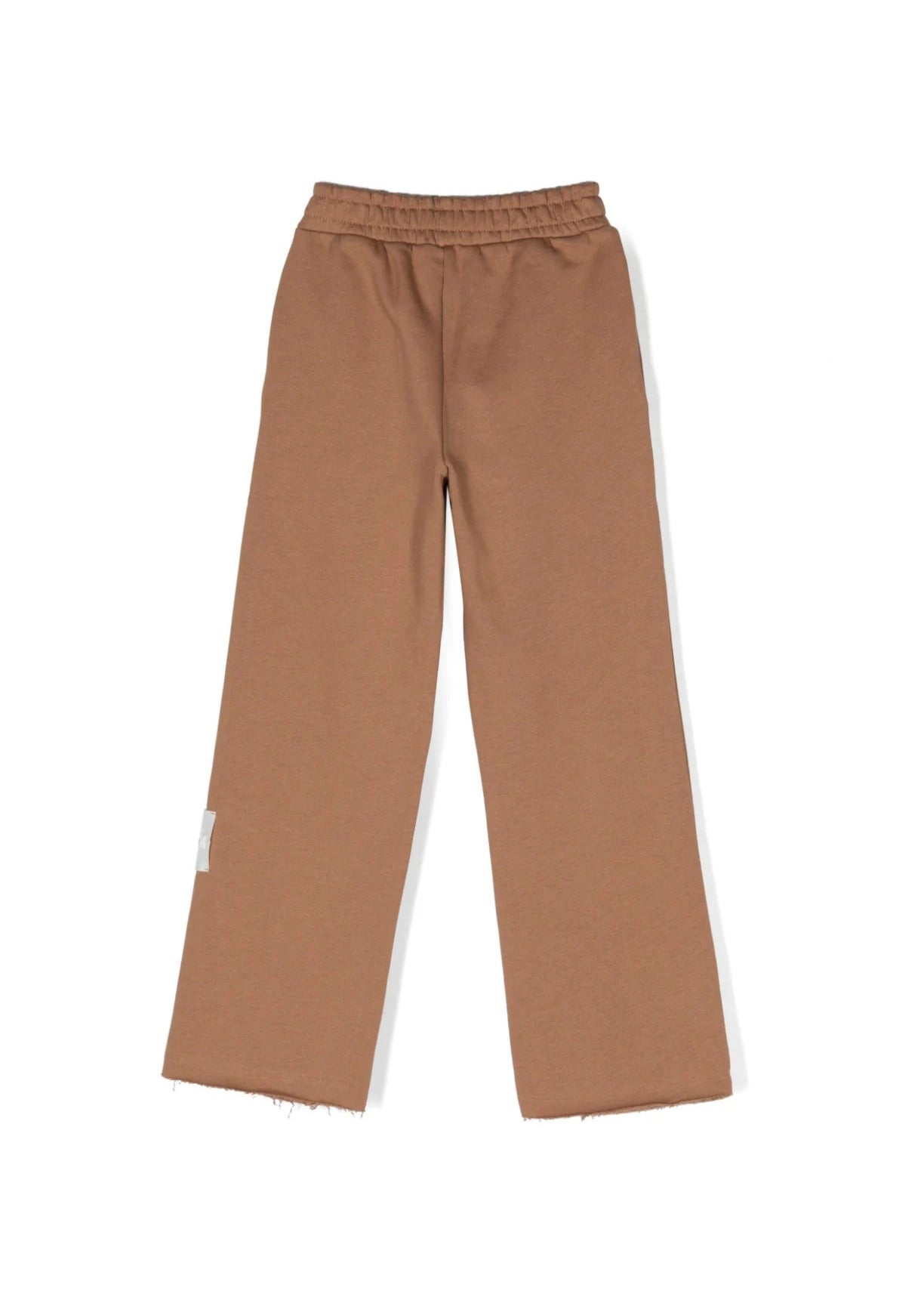 Eleganza e comfort: Pantaloni in Felpa a Fondo Ampio con Logo MSGM Kids - Biscotto