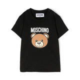 Moschino Kids T-Shirt Nera con Logo Teddy Bear