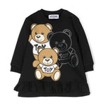 Vestito in Felpa Nero Teddy Bear Moschino Kids: Eleganza e Comfort per le Giovani Fashion Icon