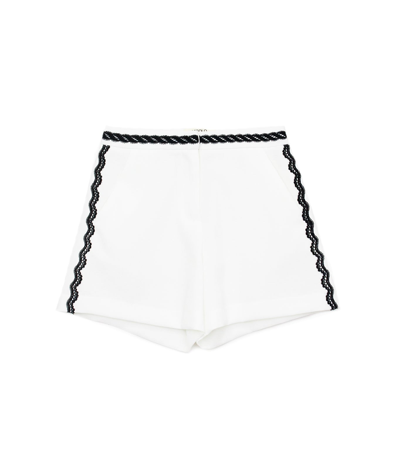 Vicolo Short Bianco con Merletto per Bambine